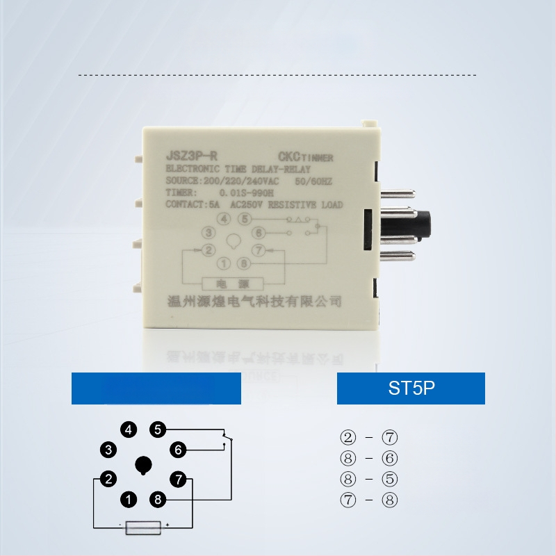 JSZ3P-R ST3P-R ST5P-R releu electronic de timp ciclic, precizie înaltă, 220V, cu bază