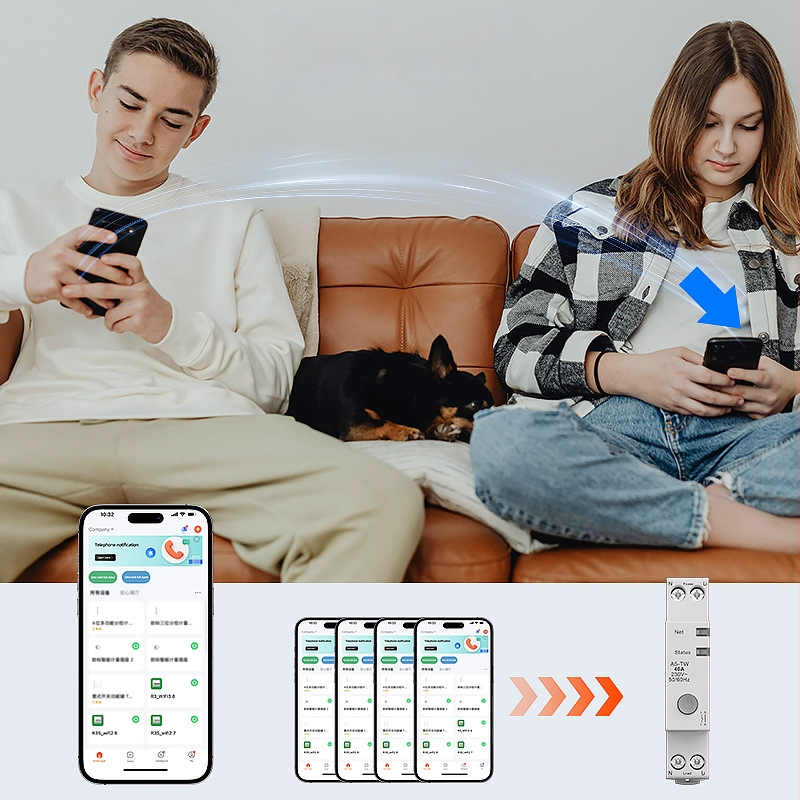 Comutator WiFi inteligent cu metru de energie, întrerupător de circuit cu temporizator și control de la distanță prin telefon mobil