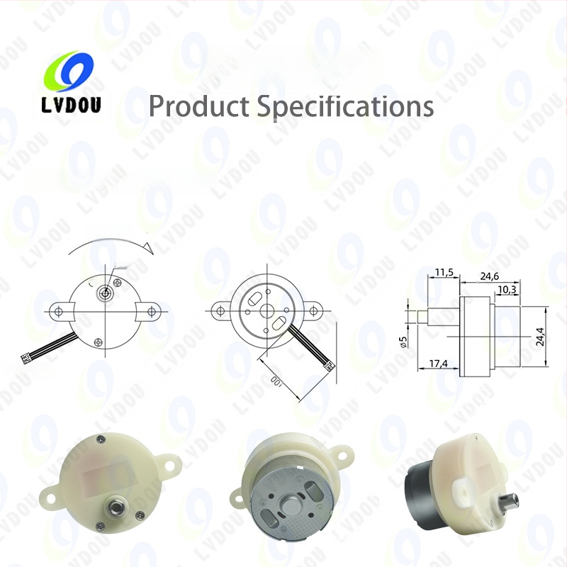 JS300 micro motor cu reductie, cu cuplu mare, pentru ventilator oscilant — motor cu cutie de reducere, personalizare OEM