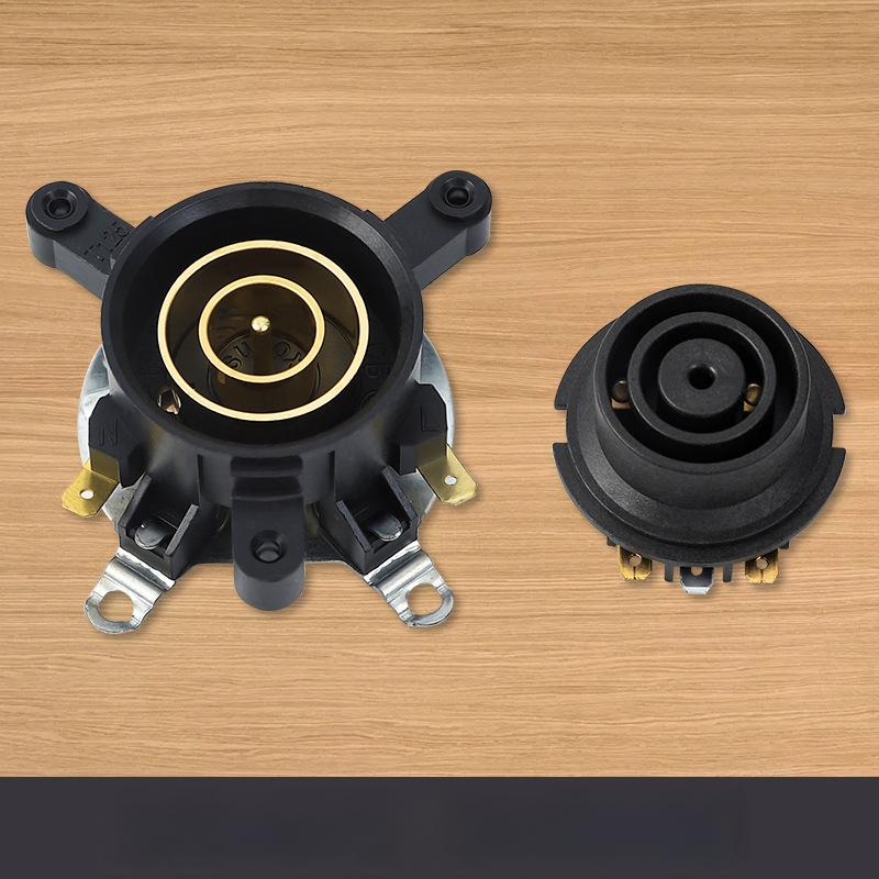 Bază pentru fierbător electric cu control dual al temperaturii, conector și soclu