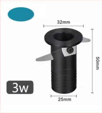 Spot LED încastrat mic, anti-strălucire, lumină COB bullseye, efect cer înstelat, fără lumină principală