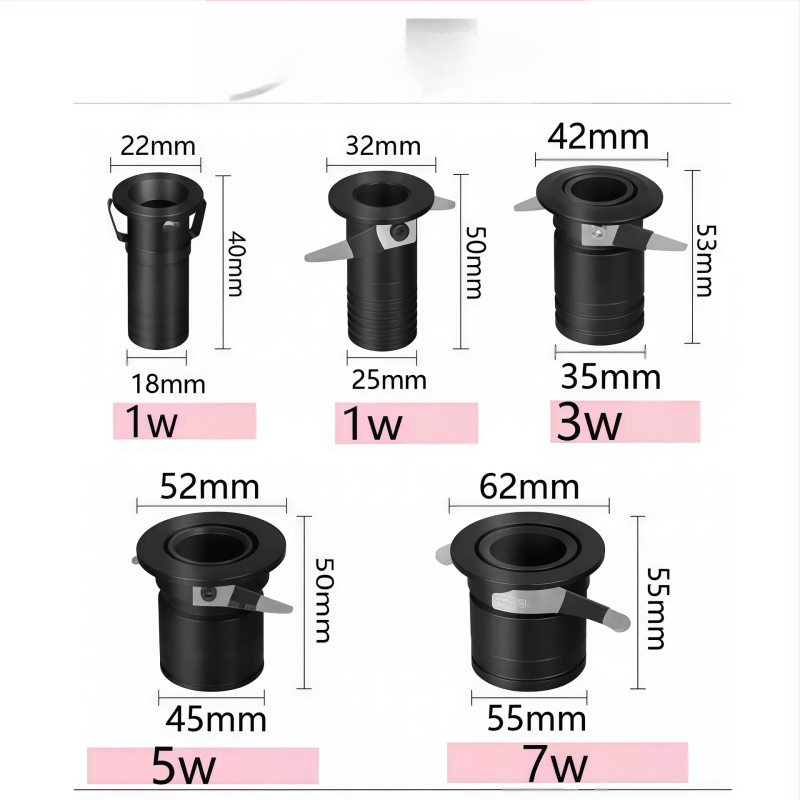 Spot LED încastrat mic, anti-strălucire, lumină COB bullseye, efect cer înstelat, fără lumină principală
