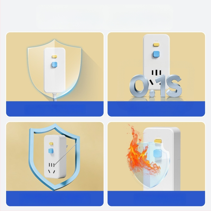 Priză de protecție împotriva curentului de scurgere pentru boilere de apă și aparate de aer condiționat, protecție priză 10A/16A, certificat 3C