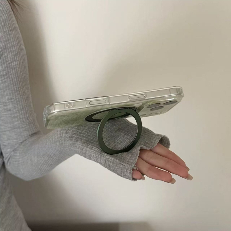 Husă cu gradient verde și suport rotativ pentru iPhone 17 Pro Max, iPhone 16 și iPhone 15