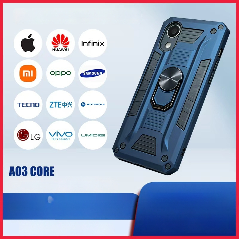 Carcasă pentru Samsung Galaxy A03 Core, inel de protecție de grad militar, tăiere de precizie, 2 în 1