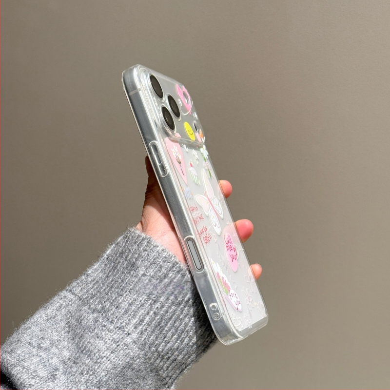 Funda de telefon cu fluture, în stil Insta, inspirată de Bubble Post Office, primăvară, pentru iPhone 17 Pro Max și iPhone 16 Pro – transparentă