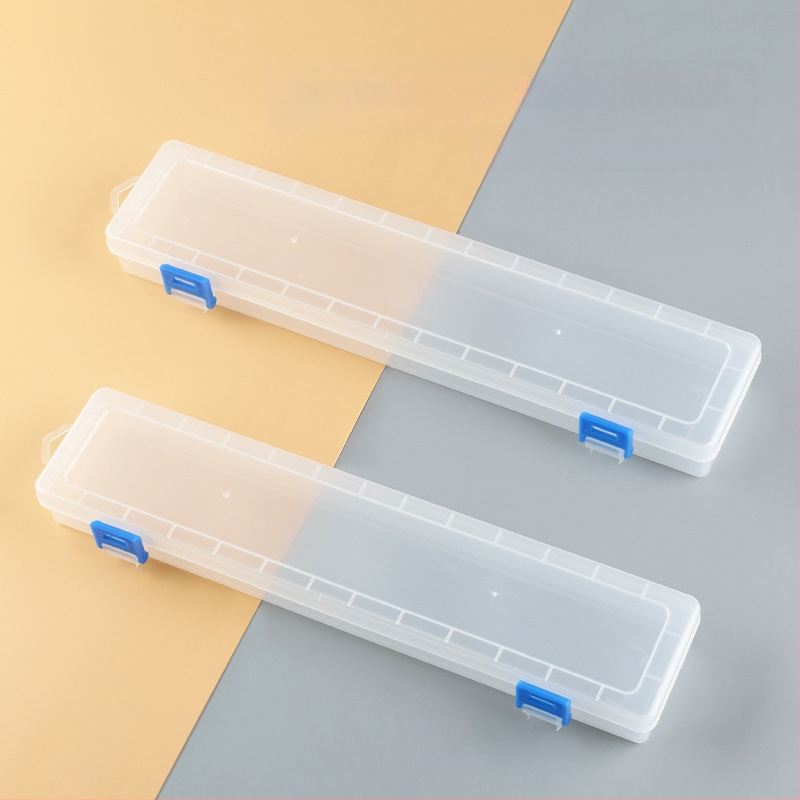 Cutie transparentă din plastic pentru pensule și creioane, potrivită pentru acuarelă, guașă și pictură în ulei