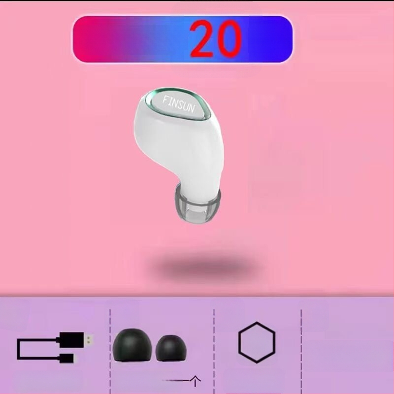 VanSeini căști Bluetooth in-ear mini, sport, mono, cu autonomie lungă a bateriei