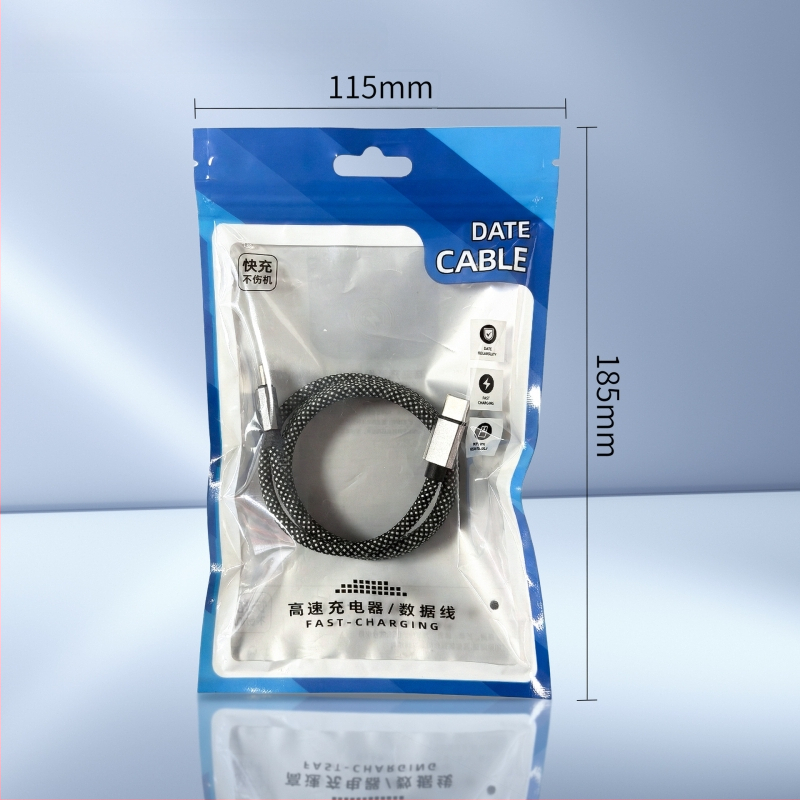 Cablu de date magnetic împletit, 66W încărcare rapidă, cu spațiu de stocare, pentru telefoane și tablete
