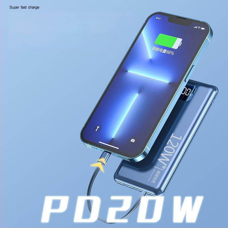 Power Bank certificat 3C, încărcare super rapidă de 120W, capacitate 20000mAh, baterie portabilă cu logo personalizat