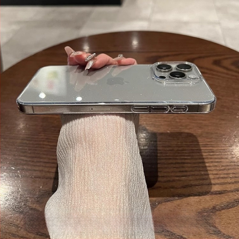 Husă protectoră PC transparentă cu strălucire pentru iPhone 17, 15, 13 și 16 – acoperire completă, anti-cădere, senzație premium