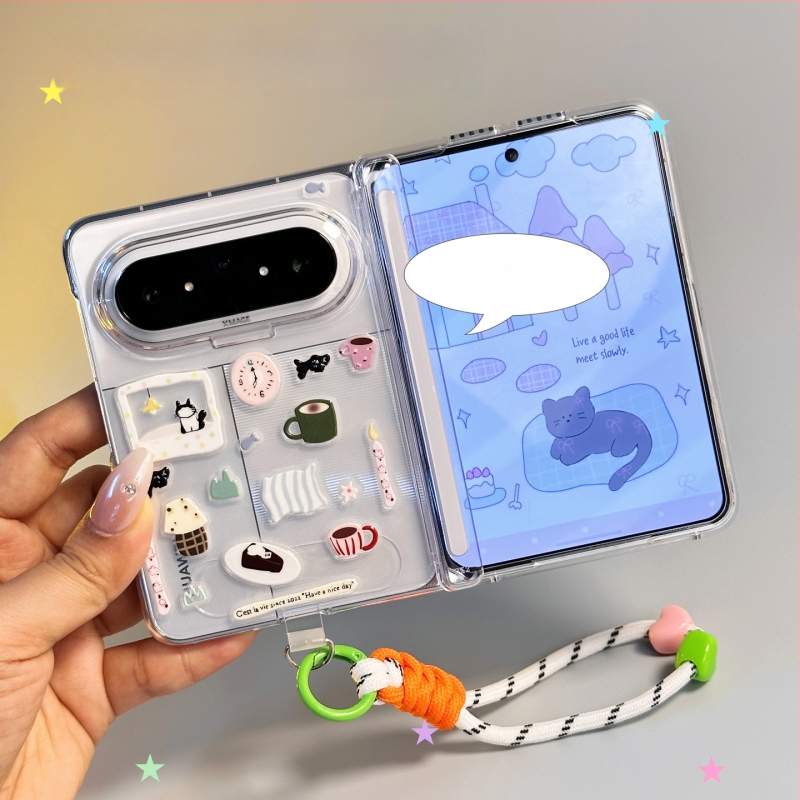  husă de protecție transparentă pentru Huawei Puraxmax, cu un pisicuță drăguță în stil Instagram