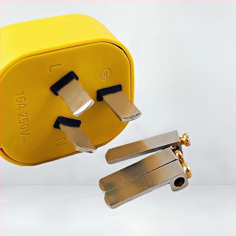 Conector GB standard cu 3 pini, 3 faze, 6000W, izolație din cauciuc, cupru pur, 10A