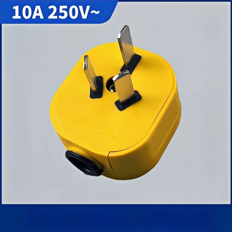 Conector GB standard cu 3 pini, 3 faze, 6000W, izolație din cauciuc, cupru pur, 10A