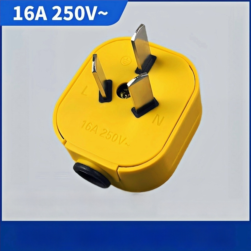 Conector GB standard cu 3 pini, 3 faze, 6000W, izolație din cauciuc, cupru pur, 10A
