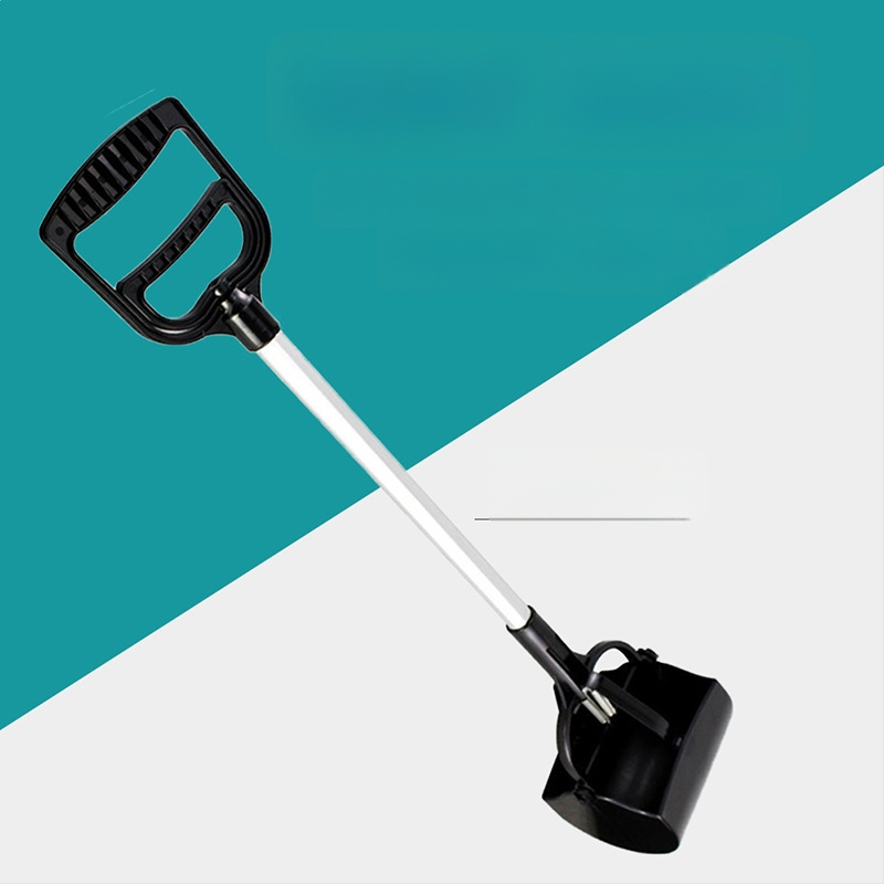 Scooper pentru fecale de câine cu mâner lung, clips pentru pungi de gunoi, pentru câini mici și mari