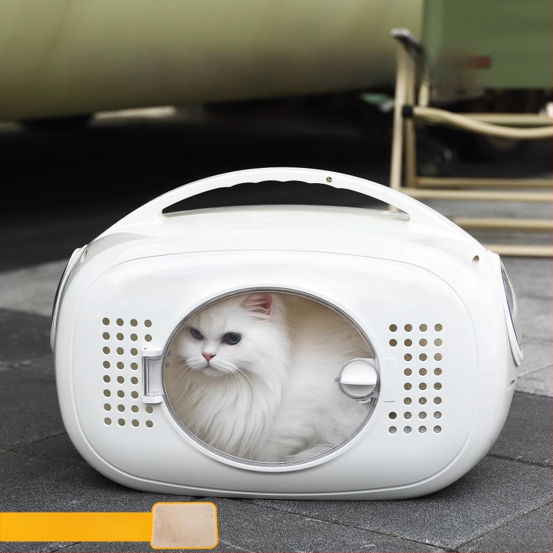 Carrier portabil pentru pisici, cu design spațial respirabil, pentru pisici și cățeluși până la 7 kg