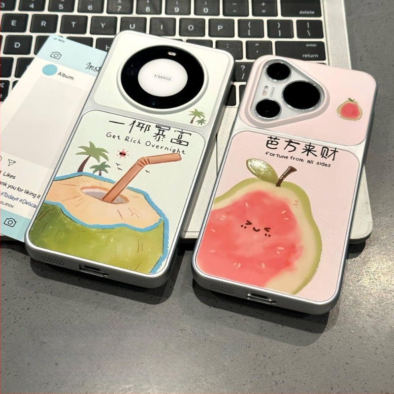 Husă pentru iPhone 17 Pro Max cu tema Fruct Coco – Design minimalist cu fereastră mare