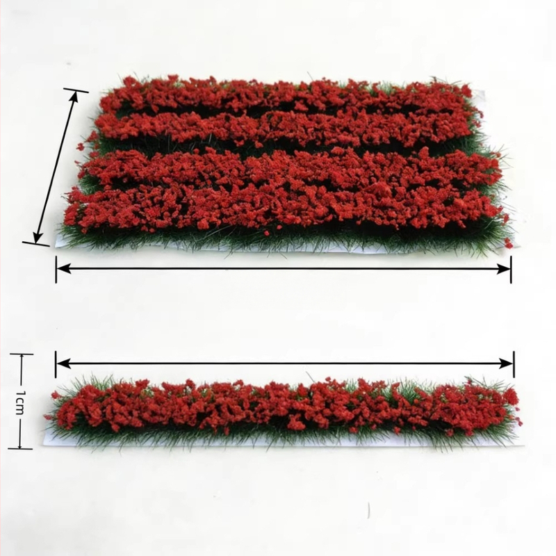 Set de 4 flori și plante artificiale autoadesive pentru dioramă de peisaj mini DIY