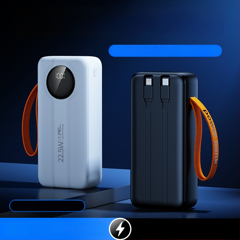 Baterie externă pentru aer liber, 50.000 mAh, afișaj digital, cablu încorporat și ieșire USB, încărcare rapidă