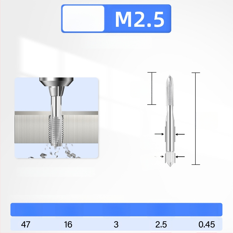 Filetator placat cu titan, înaltă rezistență pentru oțel inoxidabil 304, dimensiuni M3 M4 M5 M6 M8 M10 M12