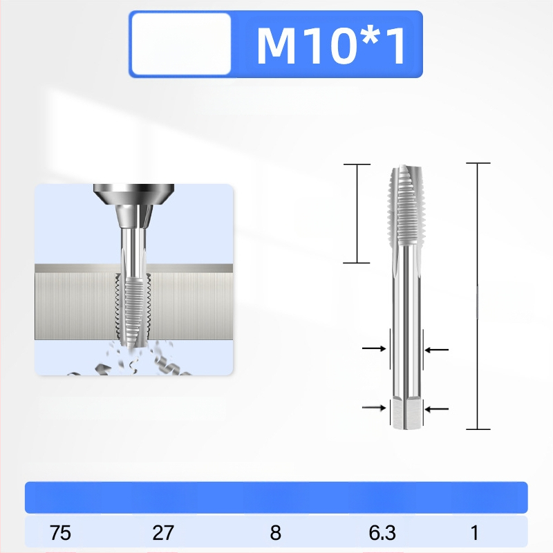 Filetator placat cu titan, înaltă rezistență pentru oțel inoxidabil 304, dimensiuni M3 M4 M5 M6 M8 M10 M12