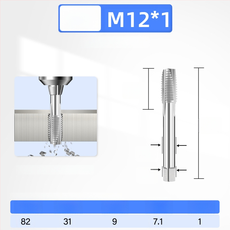 Filetator placat cu titan, înaltă rezistență pentru oțel inoxidabil 304, dimensiuni M3 M4 M5 M6 M8 M10 M12