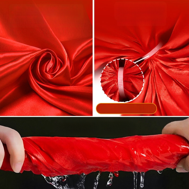 Panou roșu pentru dezvelire, semn textil roșu, minge florală, țesătură de mătase roșie, plăcuță din țesătură, esențial pentru casa nouă