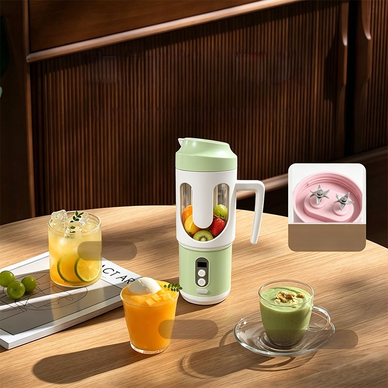 Cana portabilă de suc cu încărcare wireless – storcător mini pentru uz casnic, multifuncțional pentru fructe și legume, proiectat special pentru suc proaspăt de pepene.
