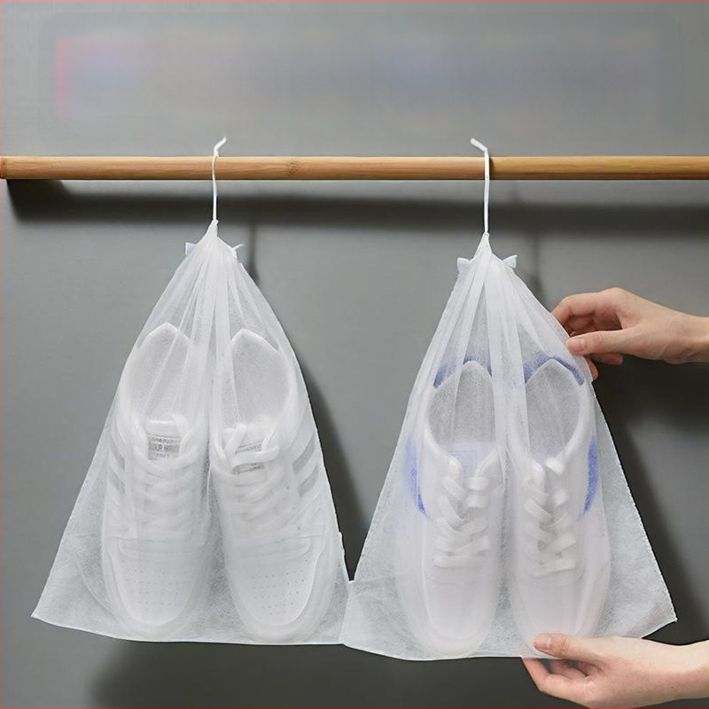Sac de uscare pentru încălțăminte din material nețesut, husă cu plasă anti-mucegai, husă antipraf pentru pantofi albi