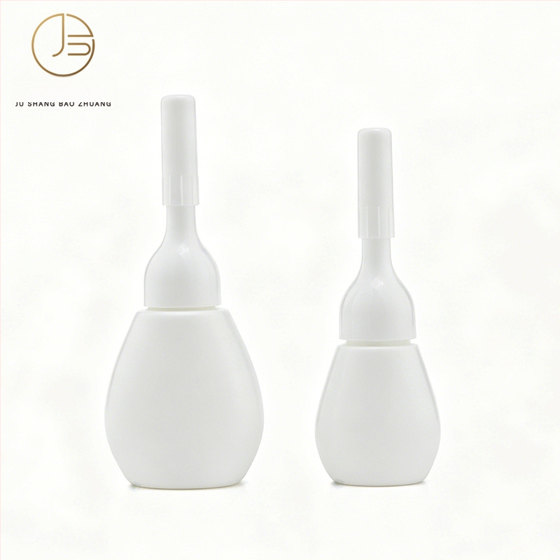 Sticlă albă din plastic PE pentru picături oftalmice 5 ml; recipient dozator cosmetic 10 ml pentru loțiune/essence – ambalaj de probă