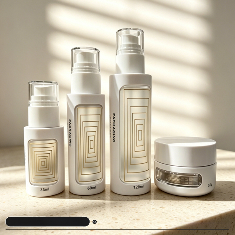 Sticluțe distribuție cosmetice, aspect premium, mat, 50 g, recipient gol pentru cremă/loțiune, pulverizator din plastic