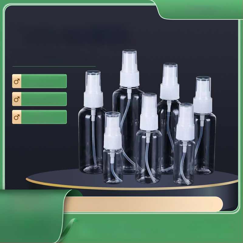 Sticlă de călătorie reutilizabilă, pulverizator transparent cu apăsare, pulverizator din plastic, pulverizator cosmetic pentru uz casnic, sticlă PET pentru ceață fină