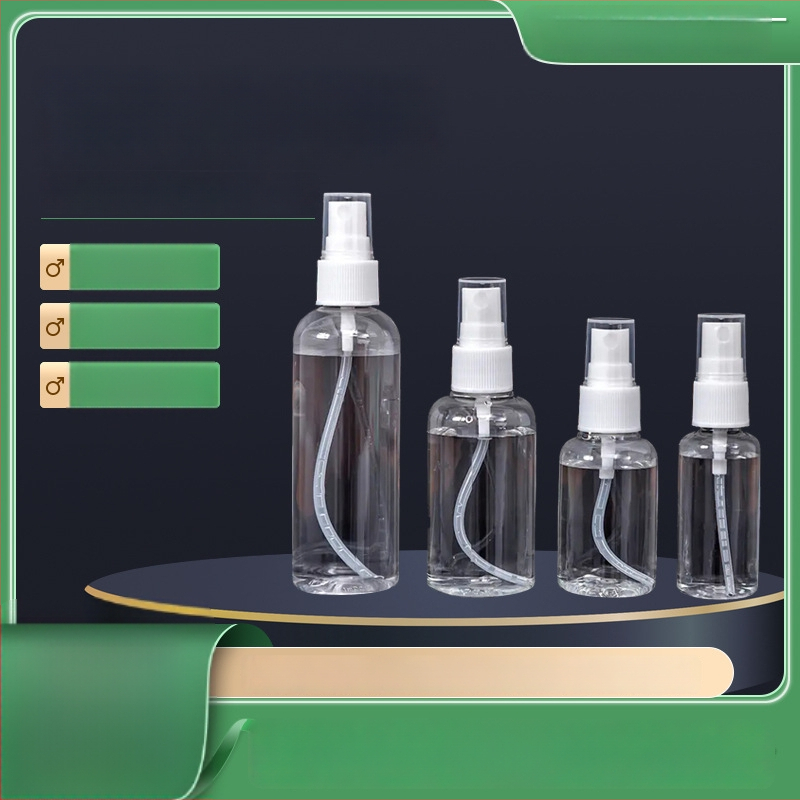 Sticlă de călătorie reutilizabilă, pulverizator transparent cu apăsare, pulverizator din plastic, pulverizator cosmetic pentru uz casnic, sticlă PET pentru ceață fină