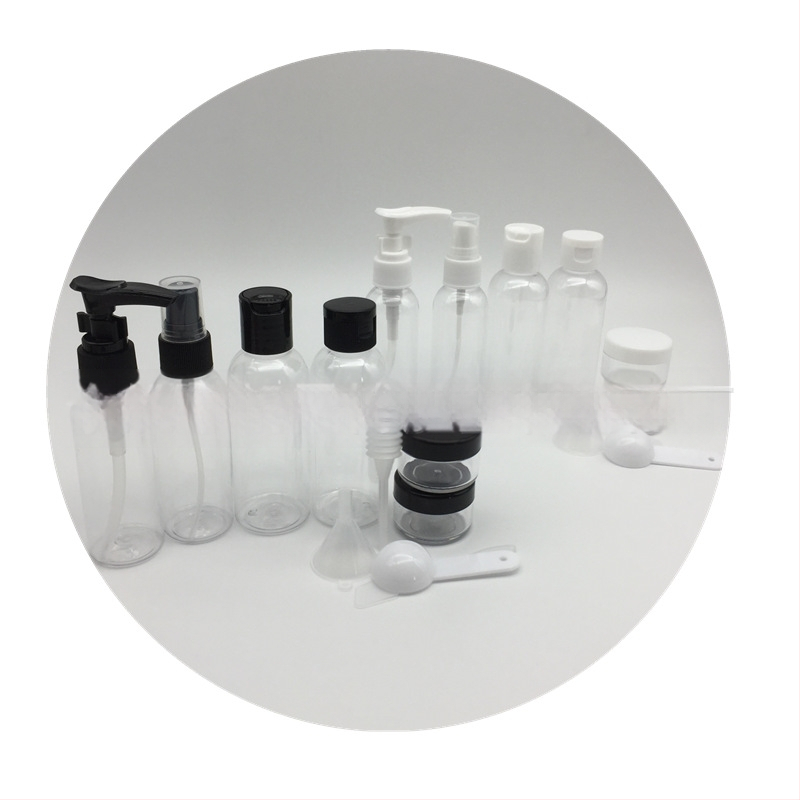 Set de sticluțe pentru cosmetice de călătorie: sticluțe mici din plastic, portabile