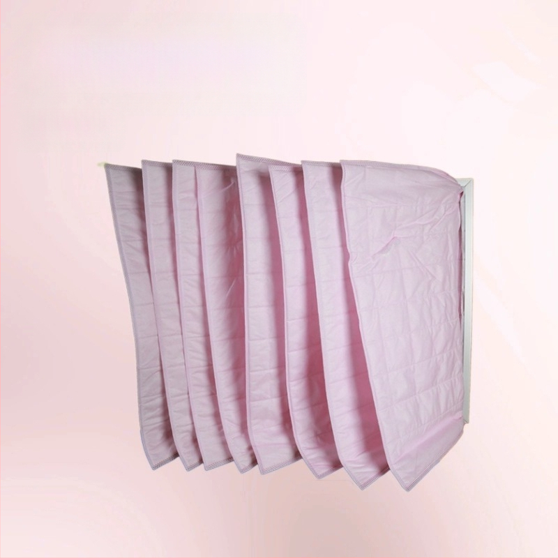Filtru tip pungă F7 pentru ventilație centrală industrială – element filtrant din fibră nețesută