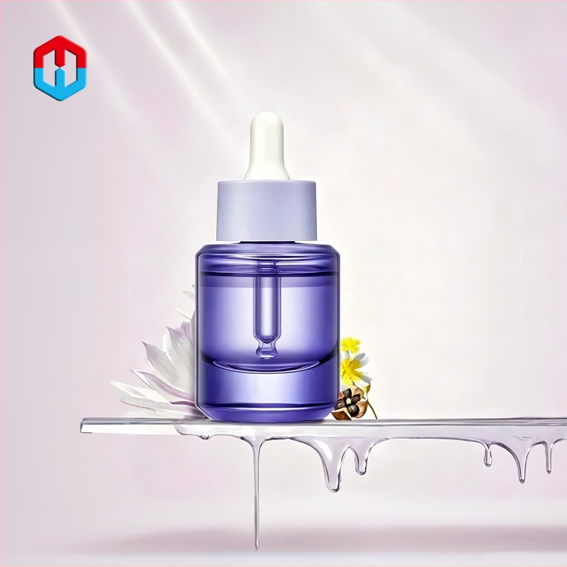 Sticluță din sticlă transparentă de 30 ml cu pipetă, pentru uleiuri esențiale și seruri, recipient dozator din sticlă cu fond gros