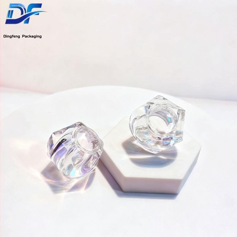 Sticla de 30 ml pentru cosmetice, cu pompă și capac transparent, formă cilindrică, fund gros, ambalaj cosmetic
