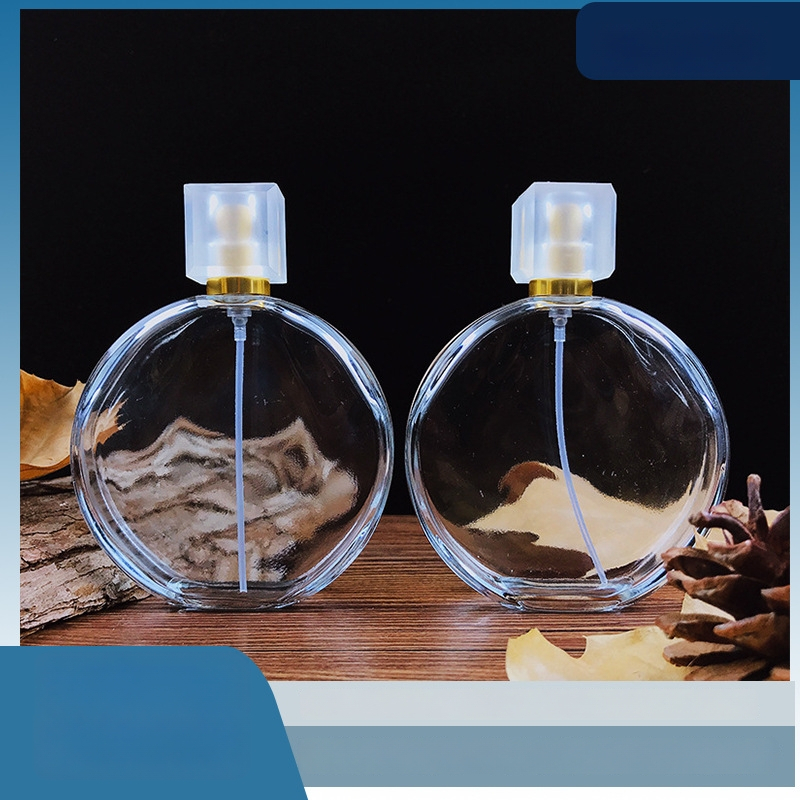 Flacon de parfum din sticlă transparent de 30 ml, cu pulverizator, flacon de probă cosmetic, potrivit pentru serigrafie