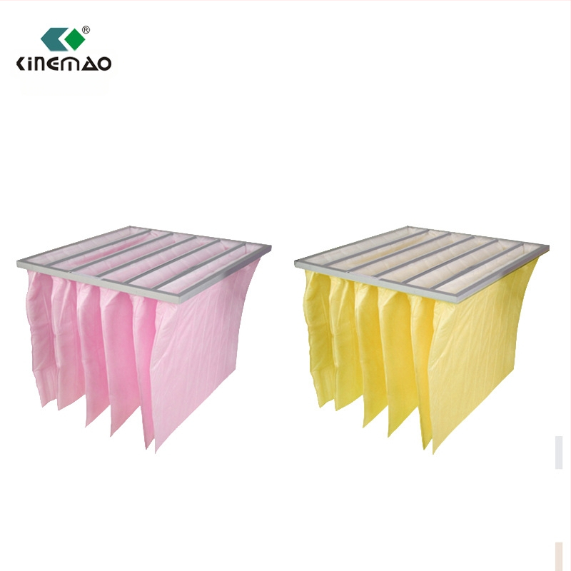Kingmao F8 filtru tip sacă, eficiență medie, din oțel inox, sac filtrant din material nețesut, element filtrant primar tip placă și plasă de eliminare a prafului pentru uz industrial