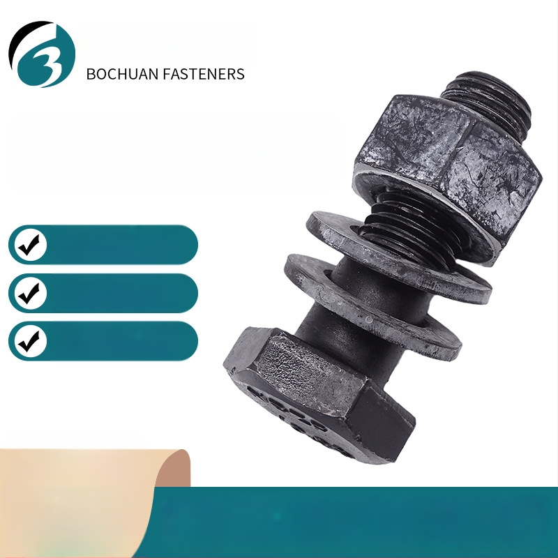Șurub GB1228 pentru structuri din oțel, cap hex mare, înaltă rezistență, clasa 10.9