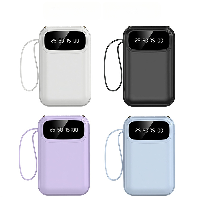 Cadou corporativ de lux într-o cutie premium, baterie externă încorporată cu cabluri 4-in-1 și logo personalizat