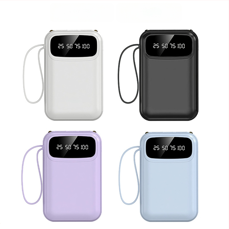 Cadou corporativ de lux într-o cutie premium, baterie externă încorporată cu cabluri 4-in-1 și logo personalizat