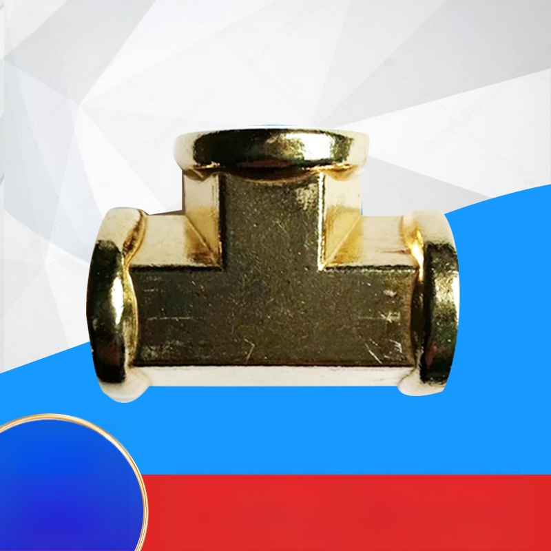 Conector din alamă cu filet NPT femel, 3 căi, component pneumatic