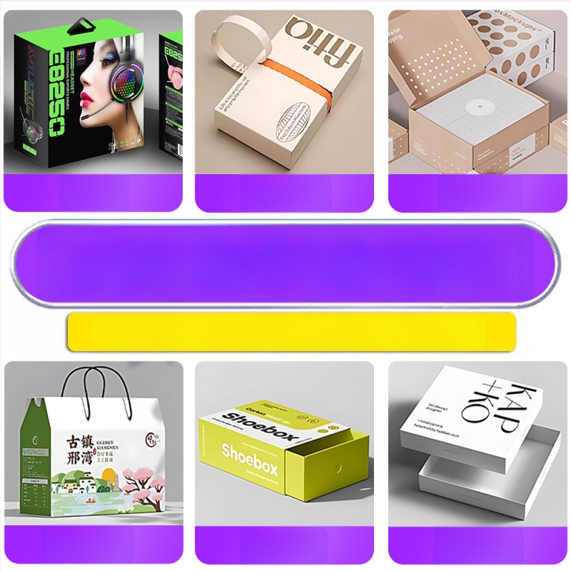 Ambalaj personalizat pentru căști Bluetooth, cutie color premium cu imprimare UV a logo-ului