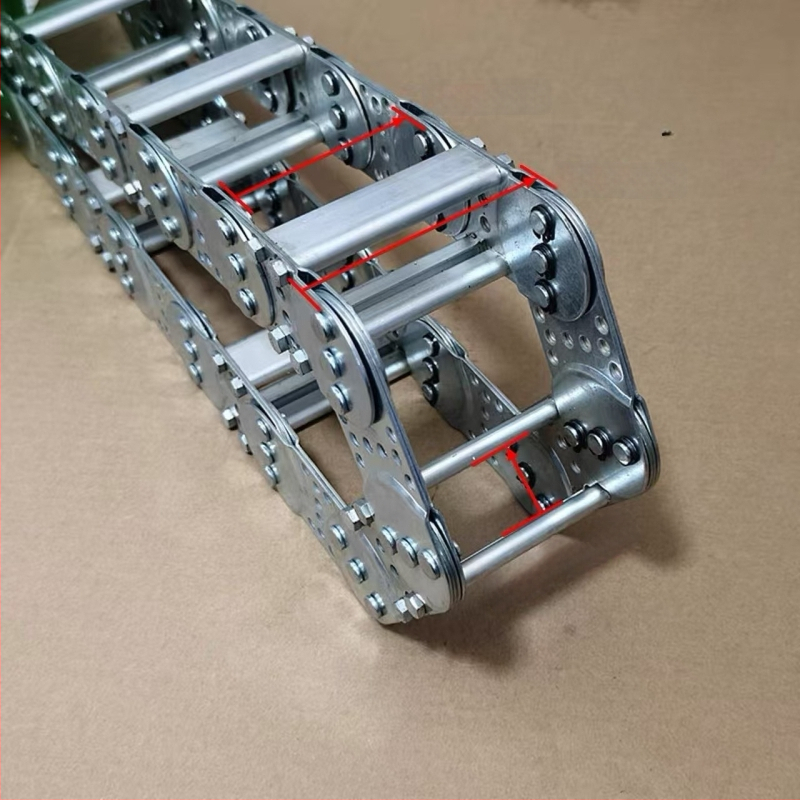 TL95 TL125 Lanț pentru cabluri pentru mașină-unelte, oțel-aluminiu, tip pod, complet închis