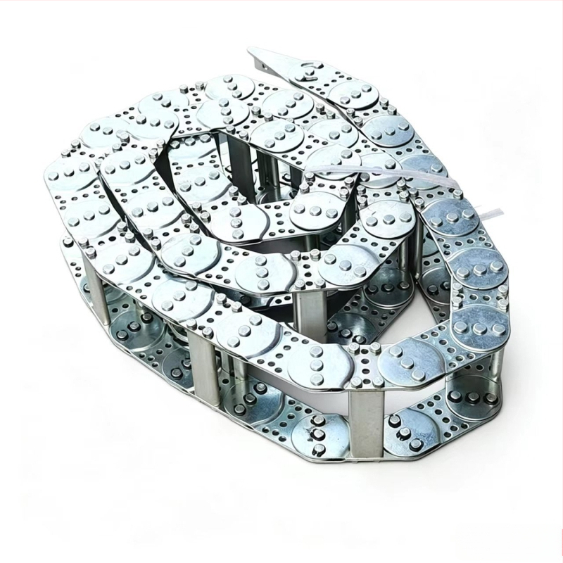 TL95 TL125 Lanț pentru cabluri pentru mașină-unelte, oțel-aluminiu, tip pod, complet închis