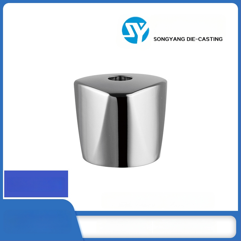 Mâner din aliaj de zinc pentru robinet, manivelă cu cadran, accesorii, manivelă divizor pentru robinet unghiular, finisaj cromat perlat, gri grafit închis/mat negru