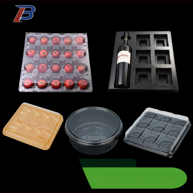 Tavă interioară din PVC colorată, personalizabilă, cu blister PET transparent și tavă alimentară PS pentru ambalarea vinului