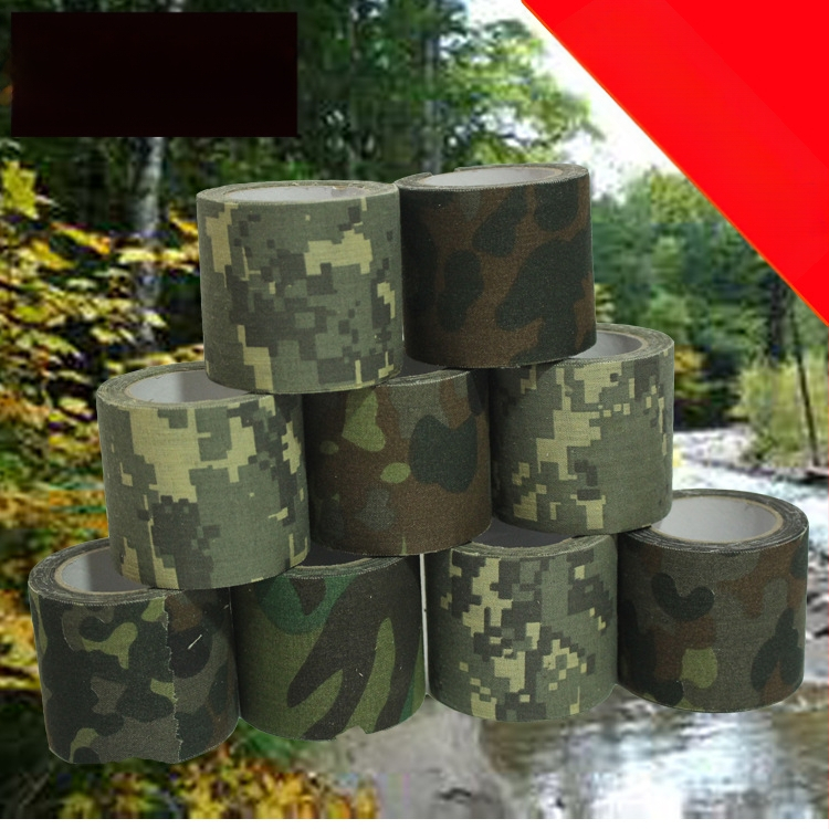 Bandă din pânză camuflaj, 10 m, pentru exterior – mascare pentru vânătoare
